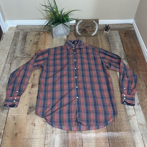 Thomas dean long sleeve plaid shirt - Picture 2 of 9